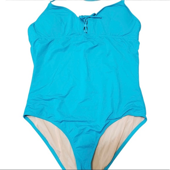 J. Crew One Piece Swimsuit 12 Blue - Picture 1 of 4